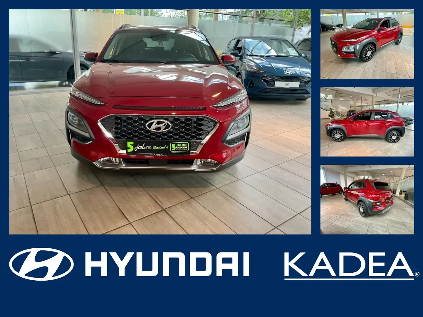 Hyundai KONA 1.0 T-GDI Premium HUD LED+Navi+SD+SHZ+Kam+LM Rouge - 1