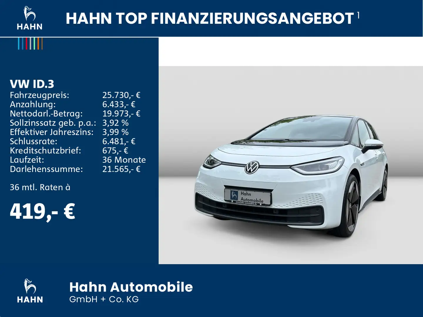 Volkswagen ID.3 Pro Performance Style AHK Matrix Pano Wärme Weiß - 2