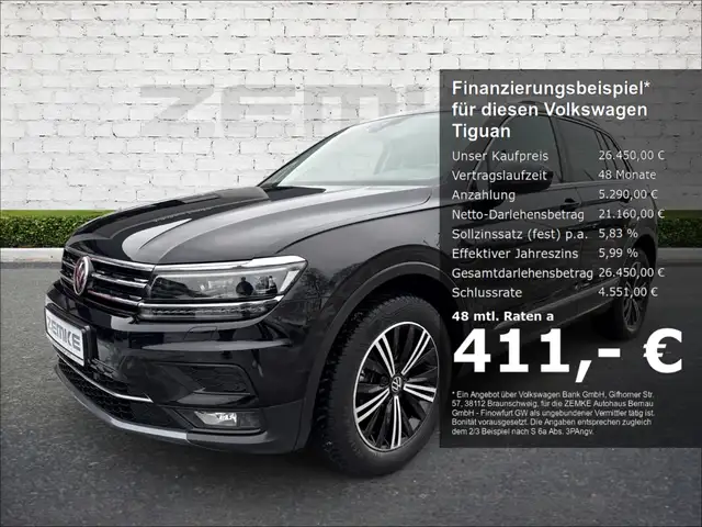 Volkswagen Tiguan 2.0 TDI DSG 4Motion Highline AHK-klappbar Navi Dig