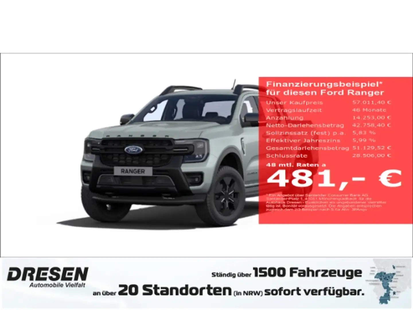 Ford Ranger 2,3l PHEV Stormtrak 0,00% Zins/Gewerbe Aktion Szary - 2
