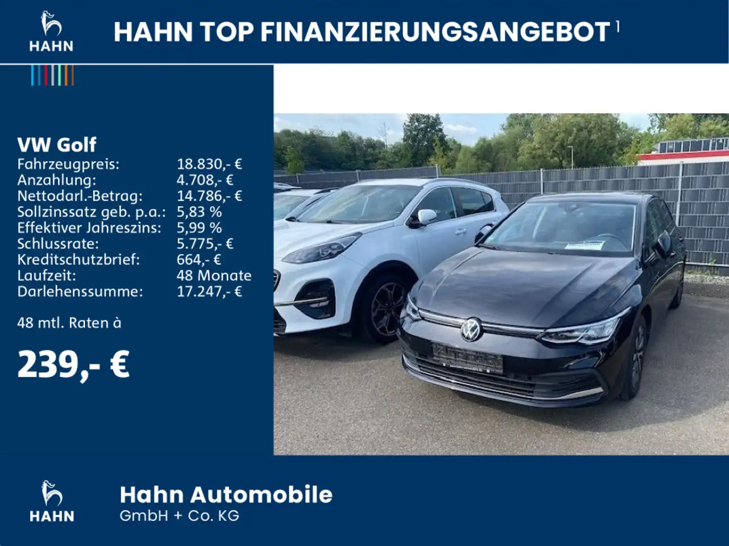 Volkswagen Golf VIII 1.0 TSI Active Navi Kamera ACC LED Schwarz - 2