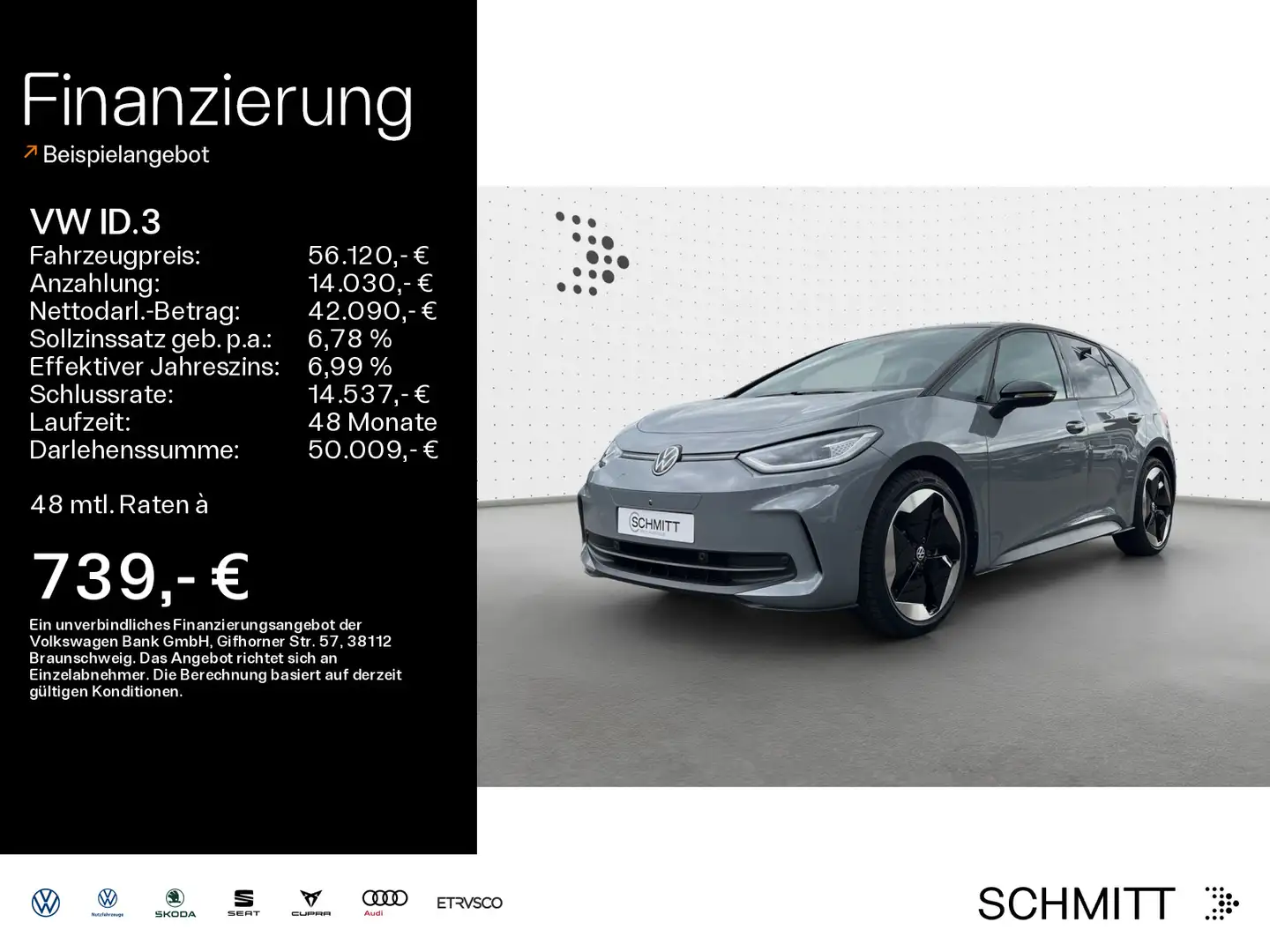 Volkswagen ID.3 Pro S 79 KWh IQ-LIGHT*HUD*AHK*AREA-VIEW*DIS Grau - 1