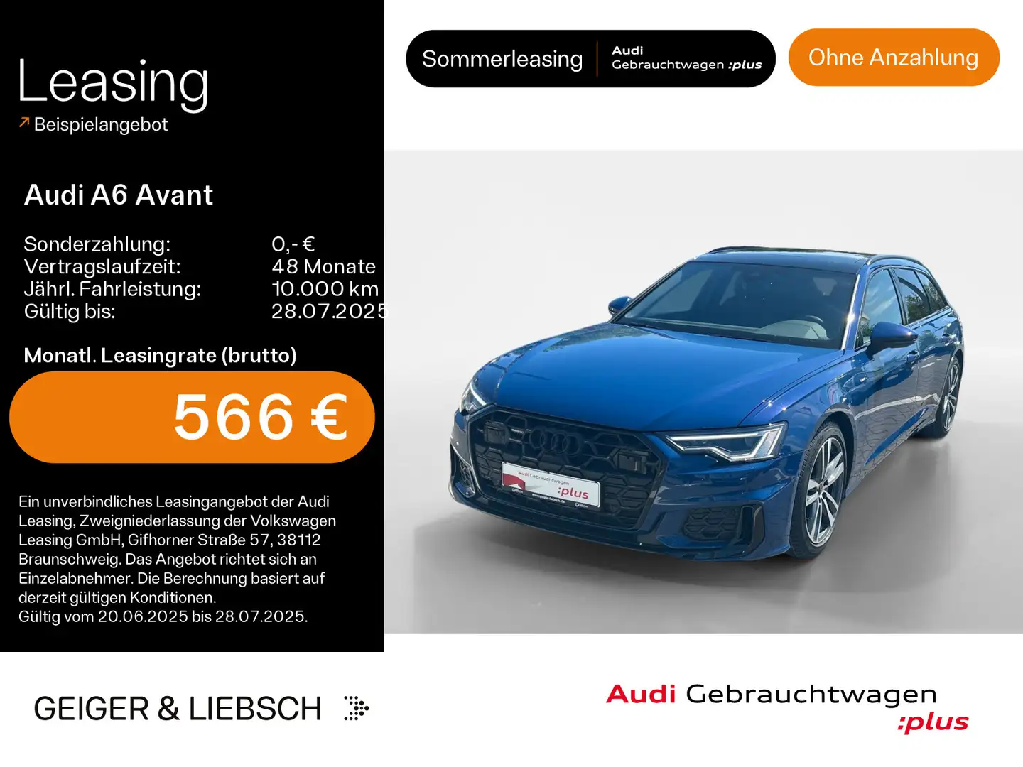 Audi A6 50 TDI quattro S-LINE*MATRIX*PANO*AHK*K Blau - 1
