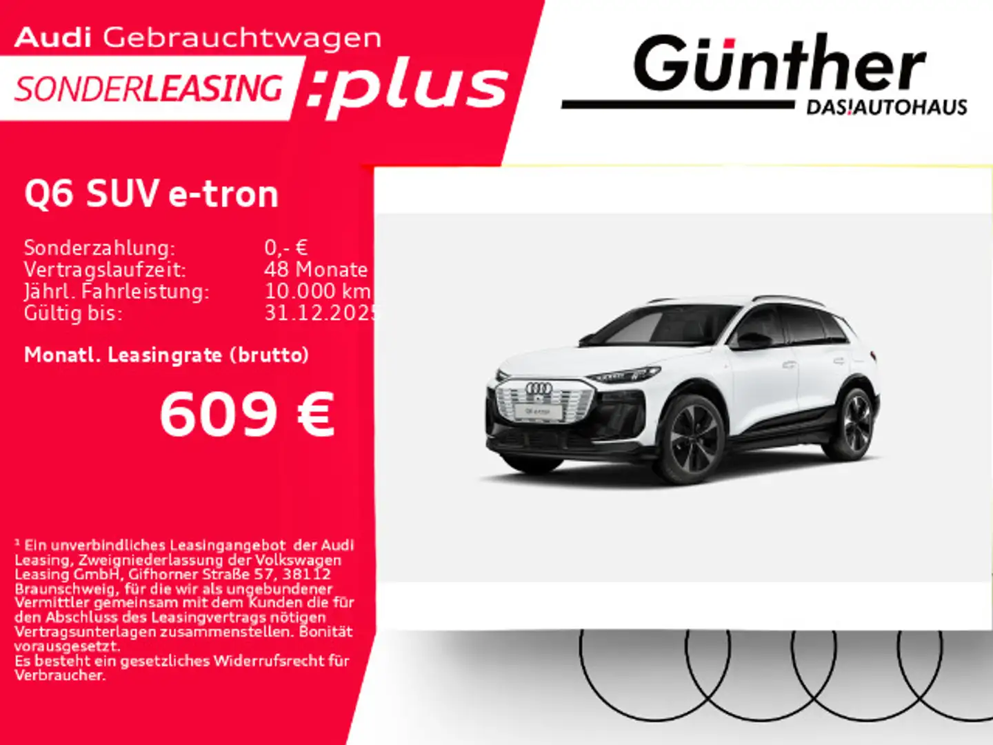 Audi Sonstige Q6 e-tron PERFORMANCE S LINE+WINTERRÄDER+AHK+HUD Weiß - 1