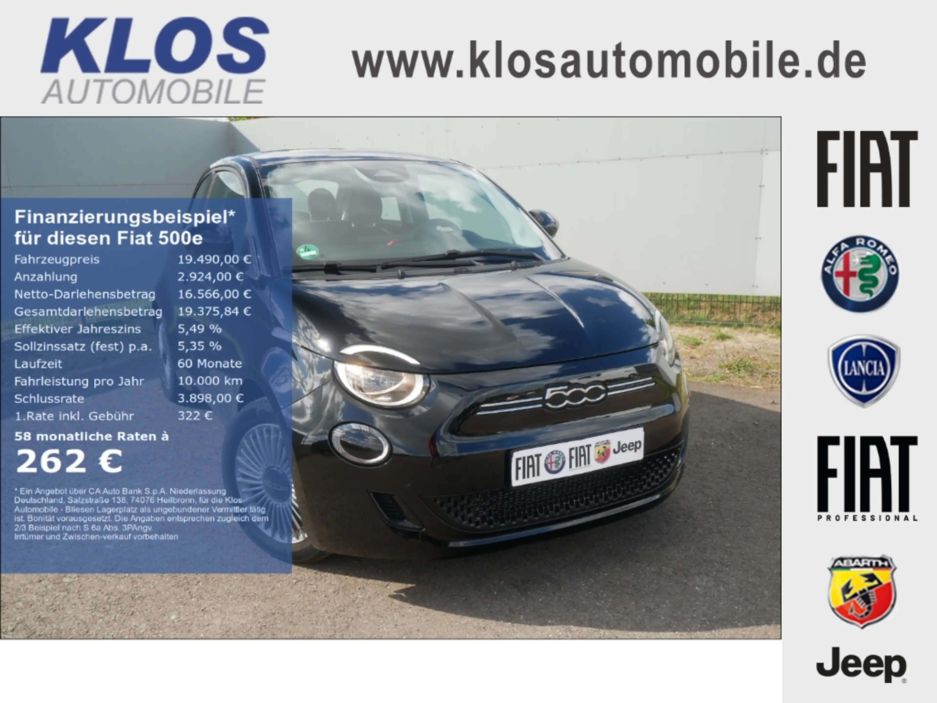 Fiat 500e AT 42 Kwh 118PS KOMFORT KAMERA SHZ ALU