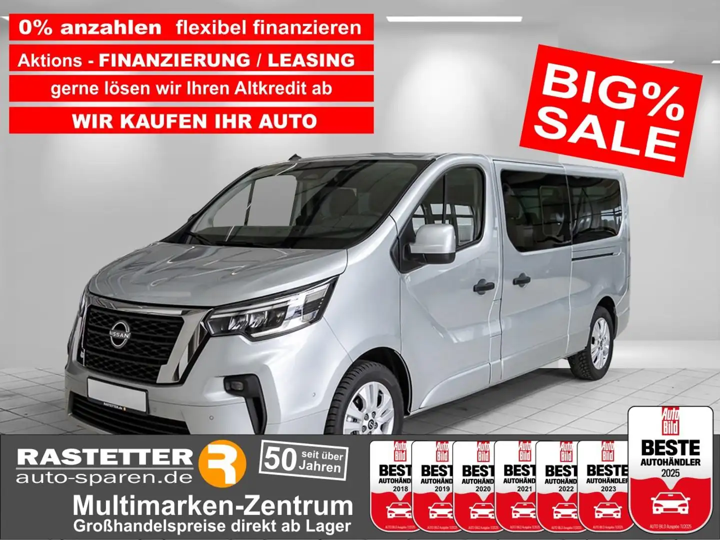 Nissan Primastar L2H1 3,0t tekna 9S Design+Kamera+Navi+iKey+Privacy Grau - 1