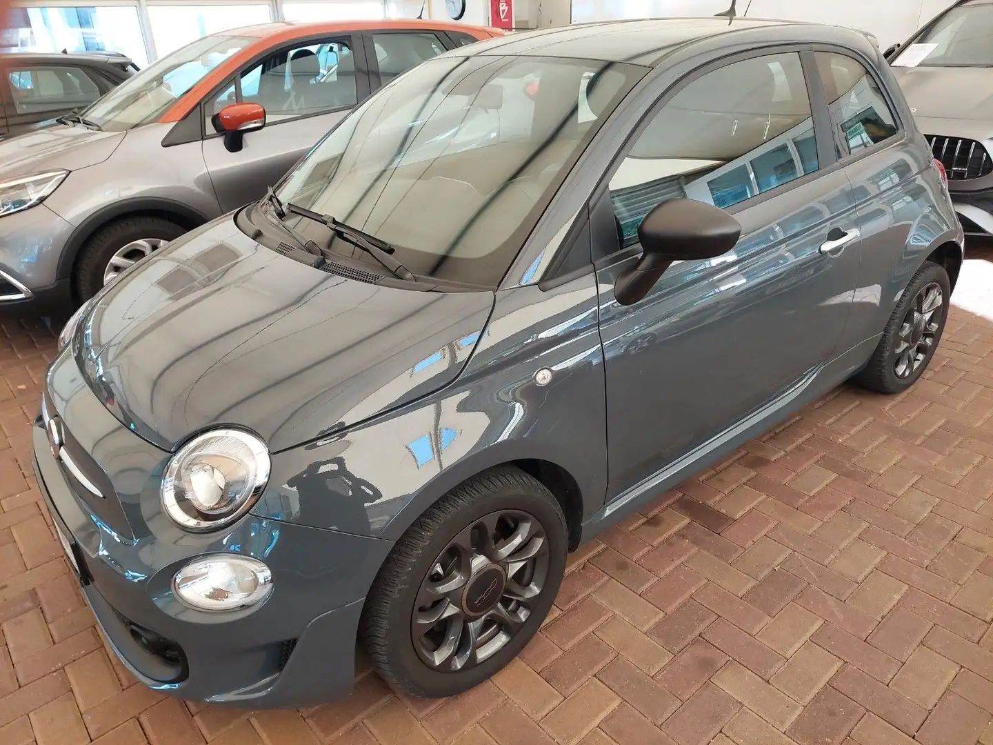 Fiat 500 Cult  Klimaanlage Teil-Leder Sportsitze TOP Grijs - 1