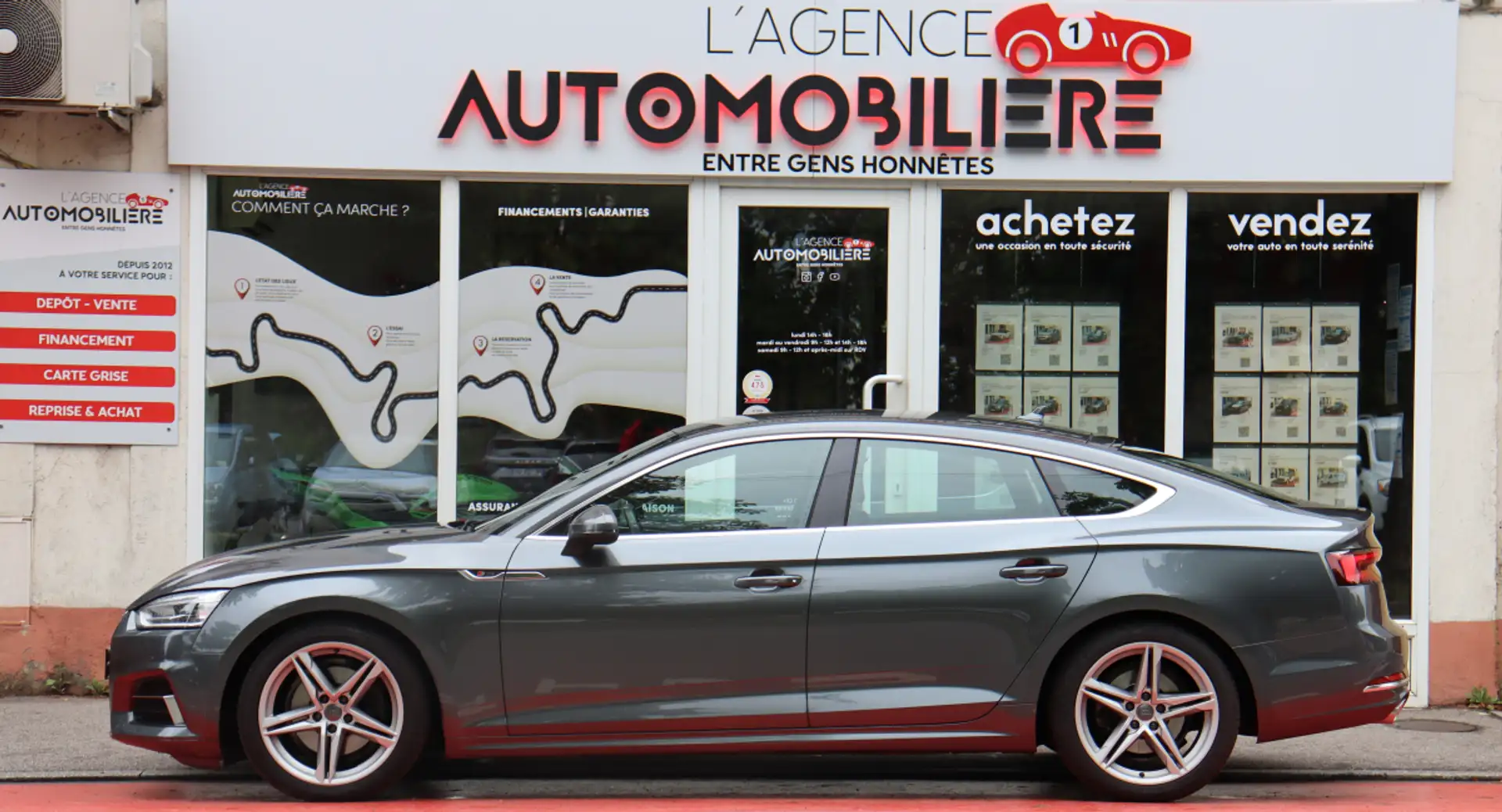 Audi A5 Sportback 40 TFSi 190 S-Line S-Tronic7 (Méplat, C Gris - 2