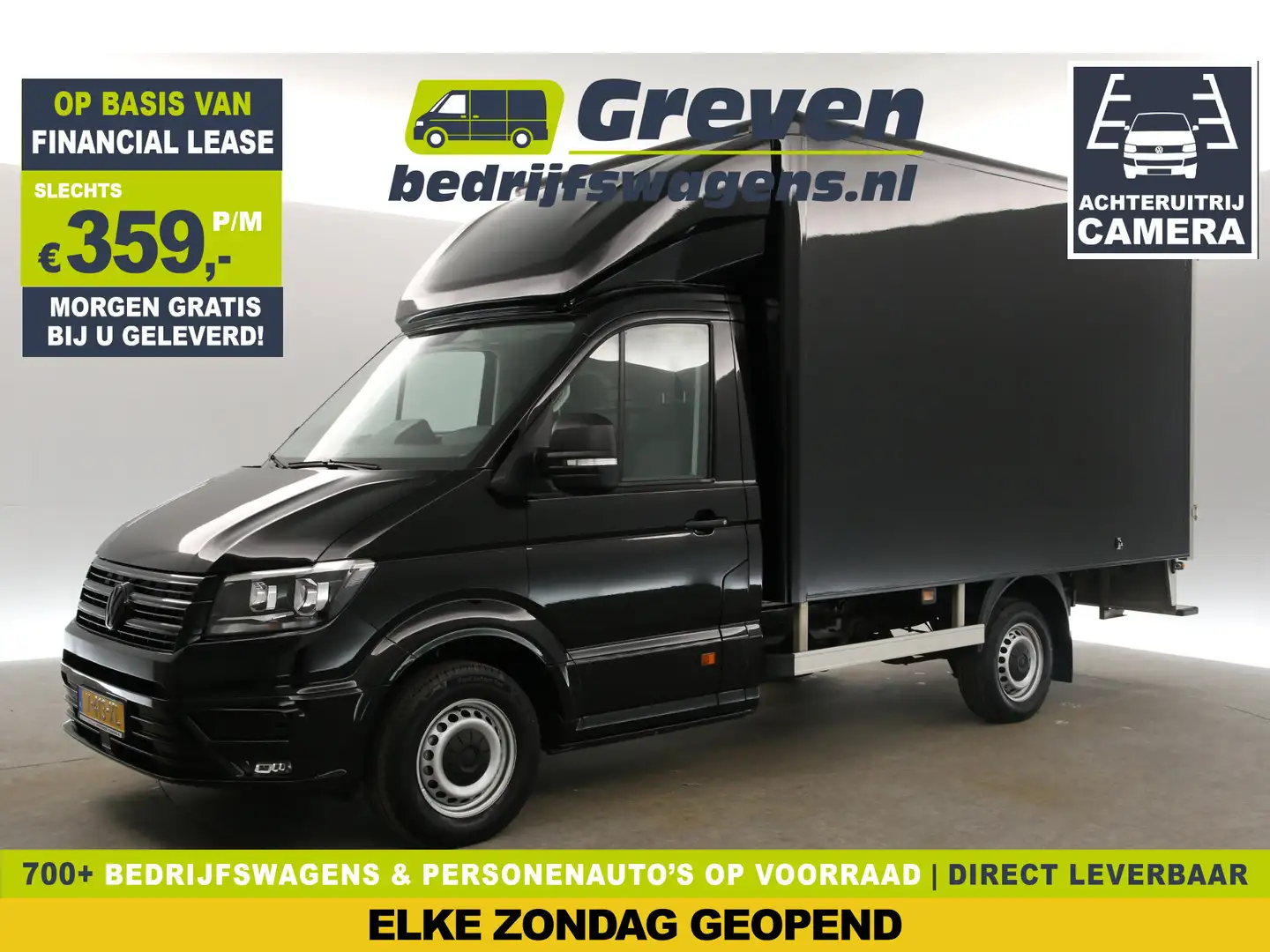 Volkswagen Crafter 35 2.0 TDI 140PK Bakwagen | L 3.80m | Camper Ombou Zwart - 1
