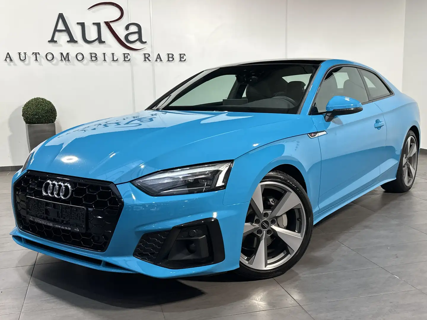 Audi A5 40 TDI Qu S-Line Individual NAV+LED+PANO+19ZO Blau - 2