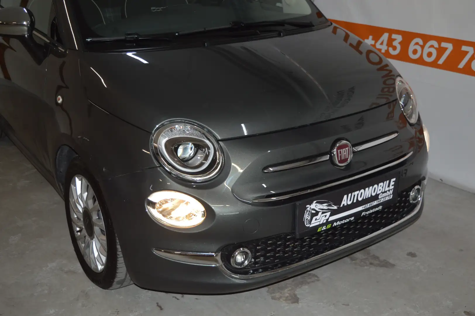 Fiat 500 1,2 **2.Besitz**Panorama**Navi**Lounge** Grau - 2