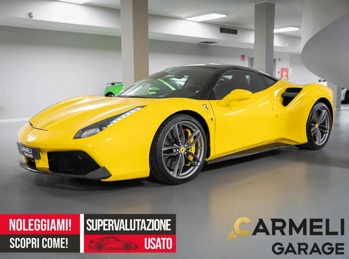 Ferrari 488 GTB-CERCHI 20-SEDILI FULL ELECTRIC-CARBONIO Giallo - 1