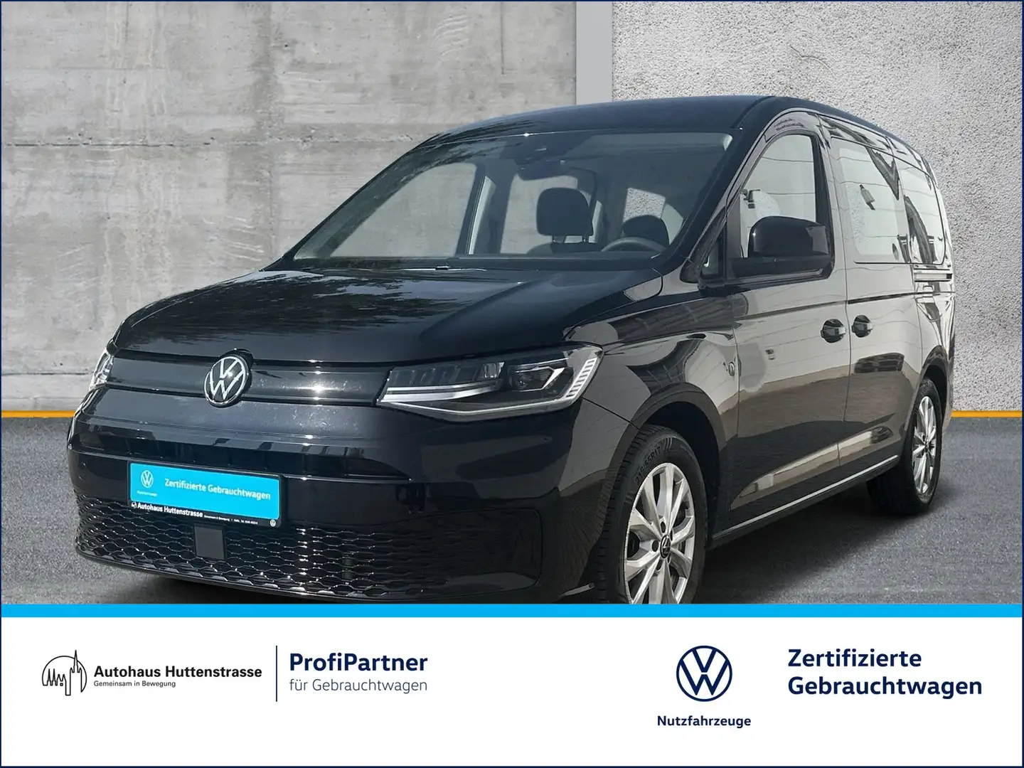 Volkswagen Caddy Maxi Kombi 2.0 TDI 7-Sitzer LED AHK Schwarz - 1