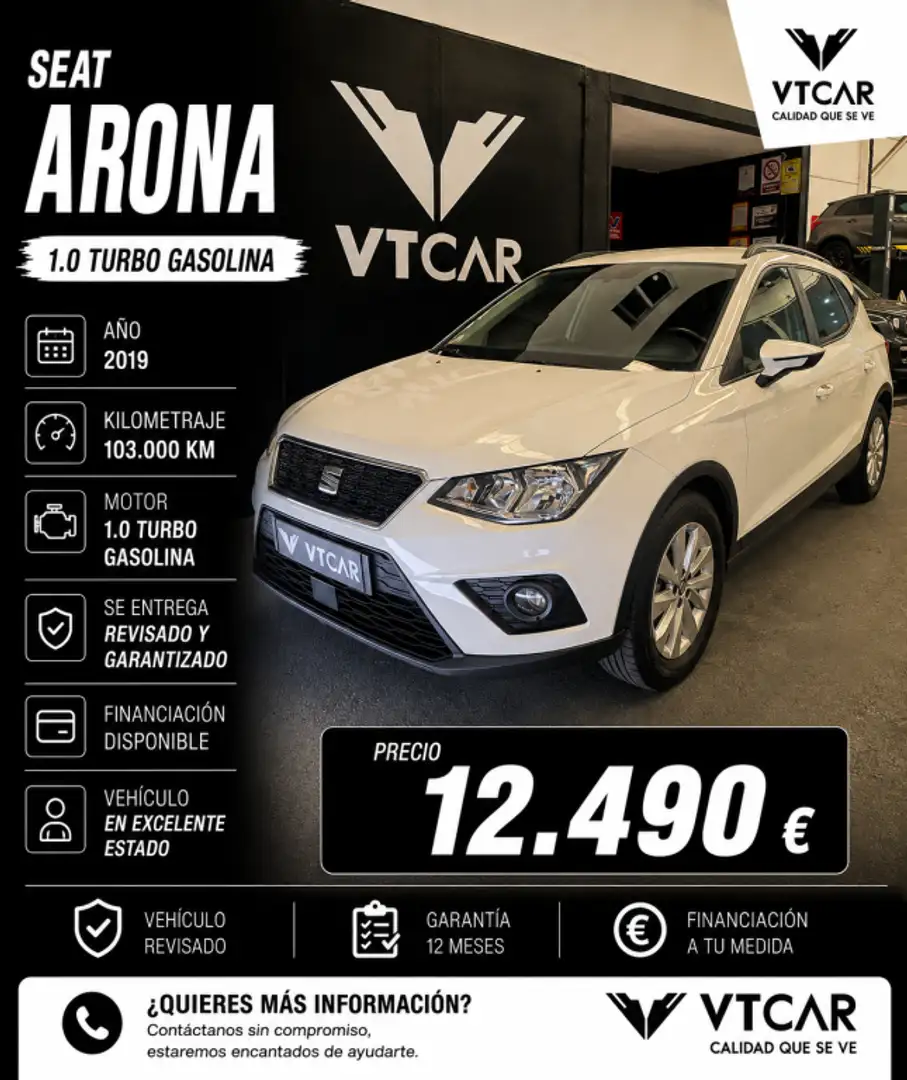 SEAT Arona 1.0 TGI S&S Style 90 Blanco - 1