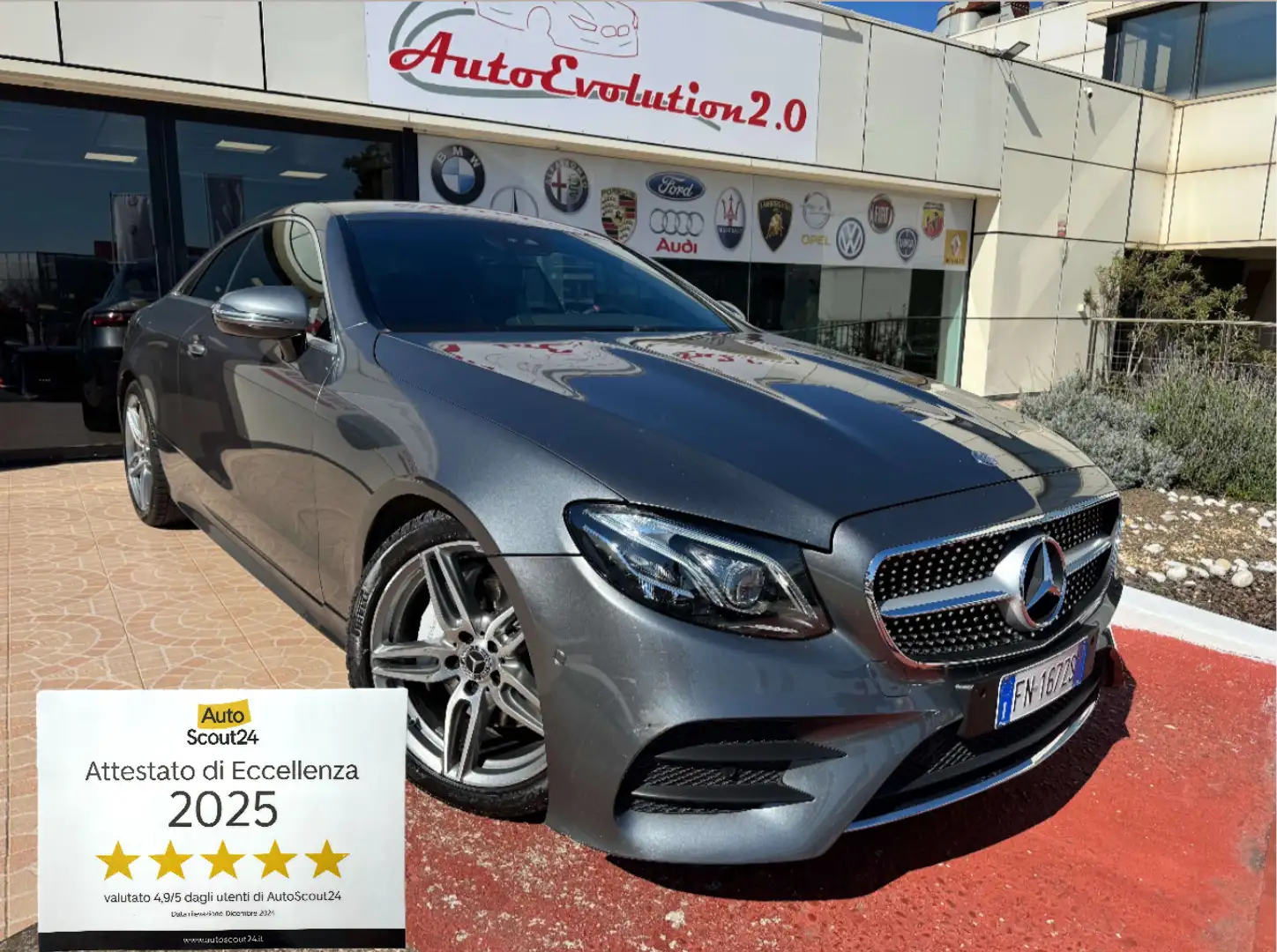 Mercedes-Benz E 220 Coupe d Premium Plus auto Grigio - 1