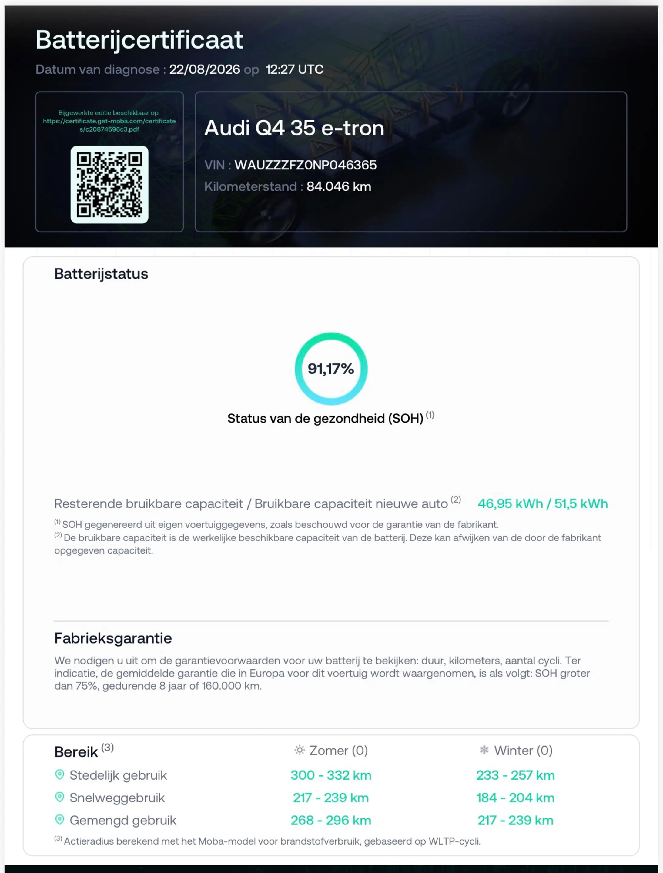 Audi Q4 e-tron Launch edition Advanced 55 kWh SOH 91,17%Stoelverw — photo 2