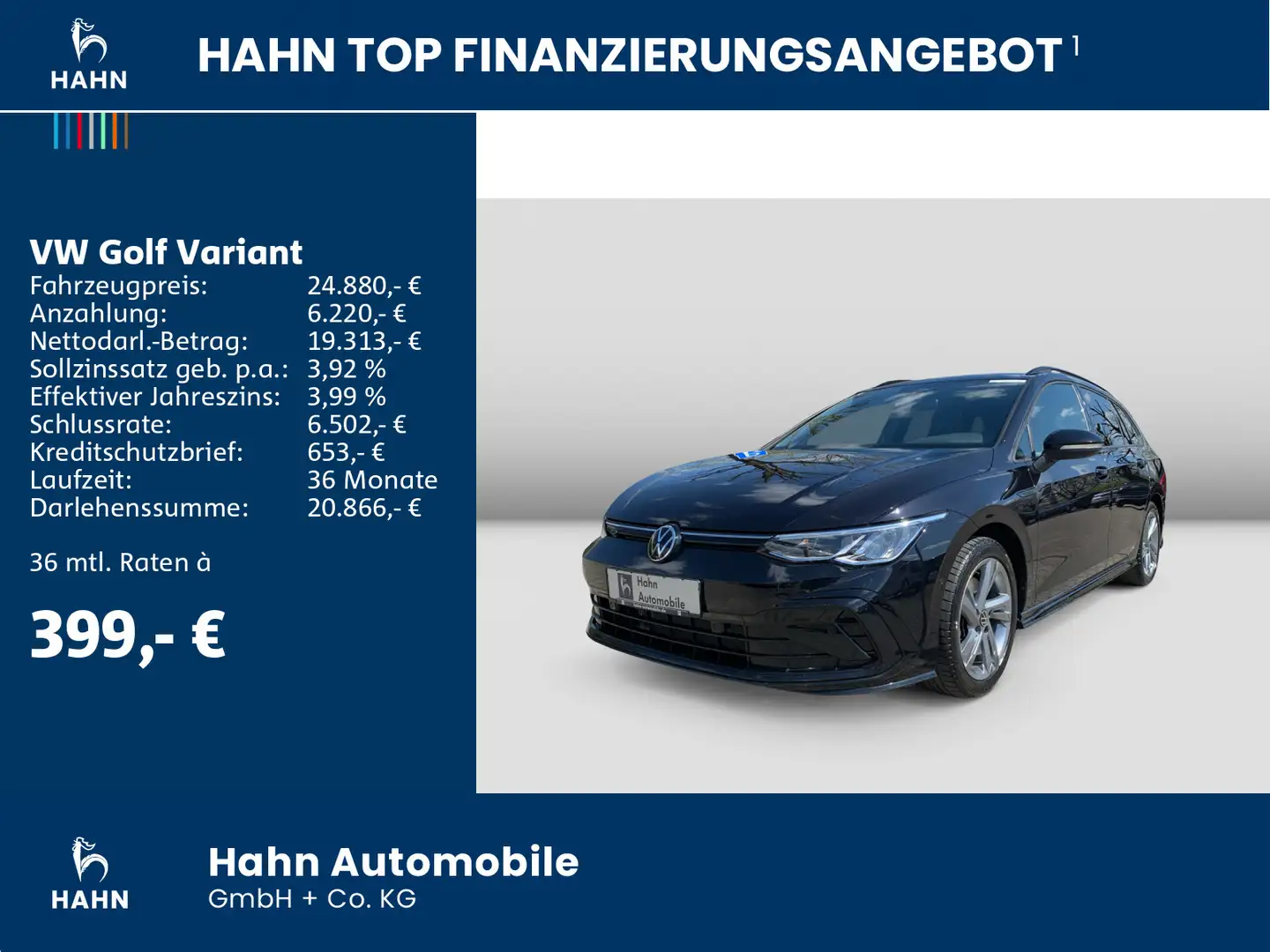 Volkswagen Golf Variant Golf VIII Variant 2.0TDI DSG R-Line AHK ACC Cam Schwarz - 2