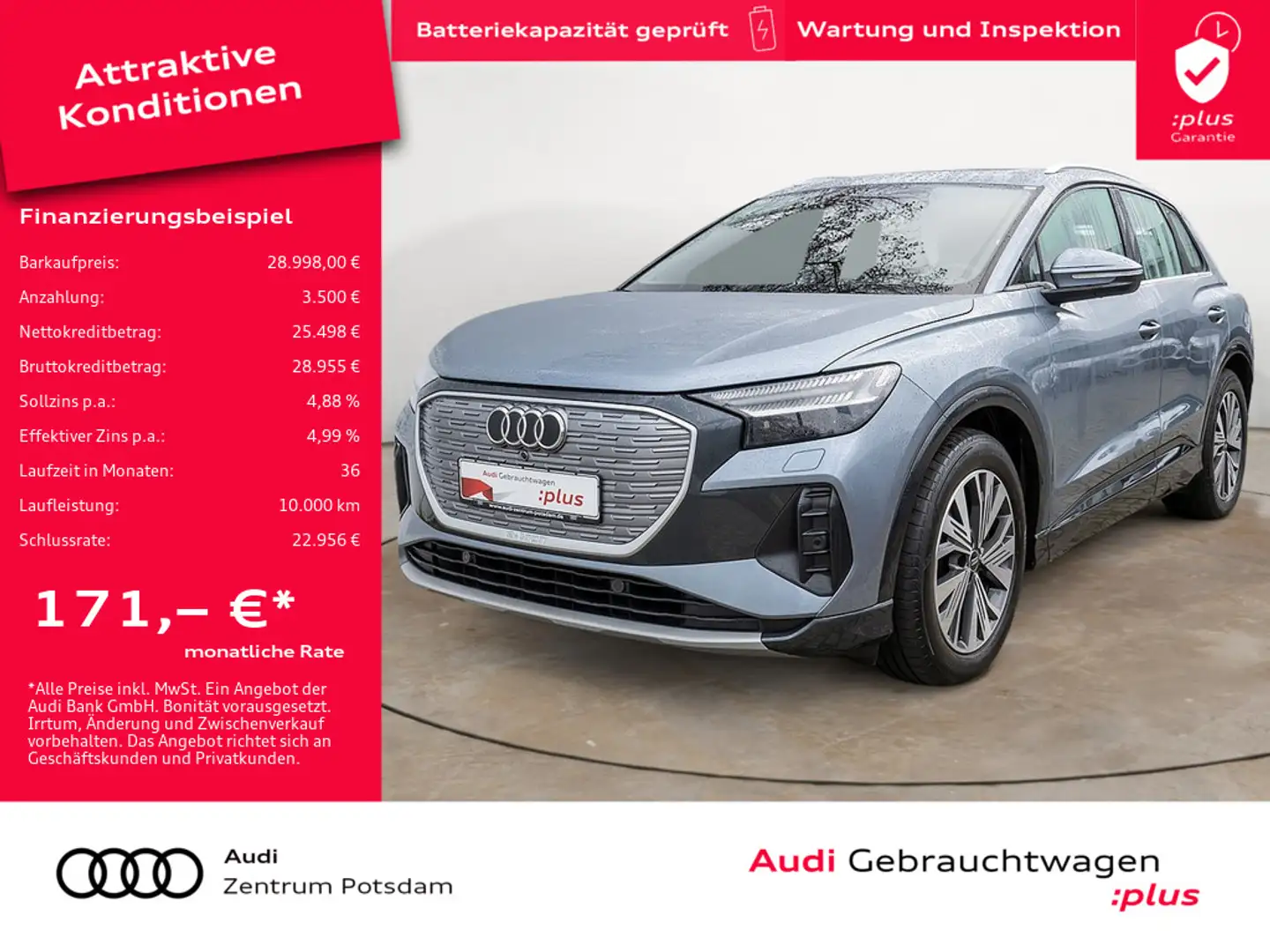 Audi Q4 e-tron 50 quattro MATRIX NAVI PANORAMA Blau - 1