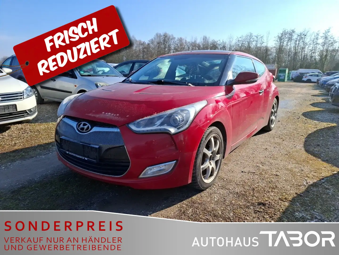 Hyundai VELOSTER 1.6 Style Leder Navi PDC LM Keyless Rood - 1