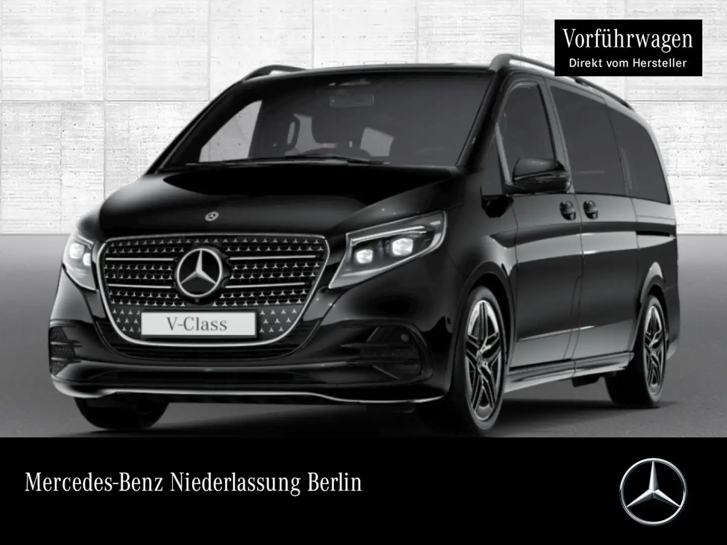 Mercedes-Benz V 300 d 4M Allrad+AMG+9G+AHK+StandHZ+Klimaautom Zwart - 1
