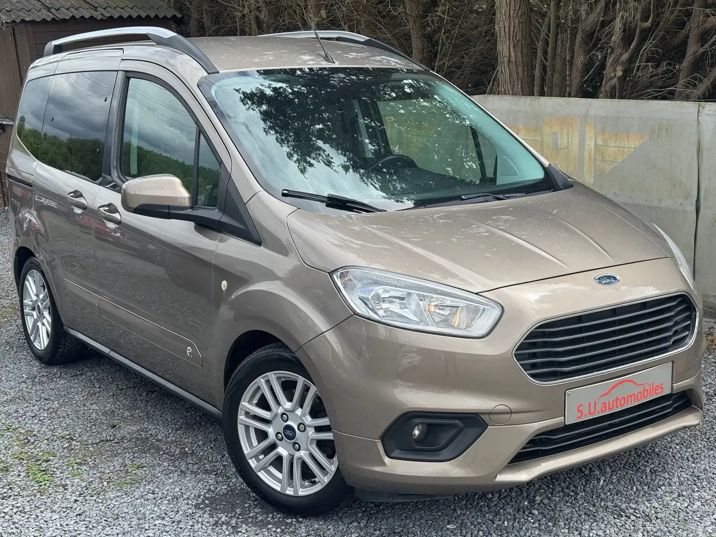Ford Tourneo Courier 1.0 EcoBoost CarPlay/2 Portes Latér/Clim/GAR12M Brun - 1