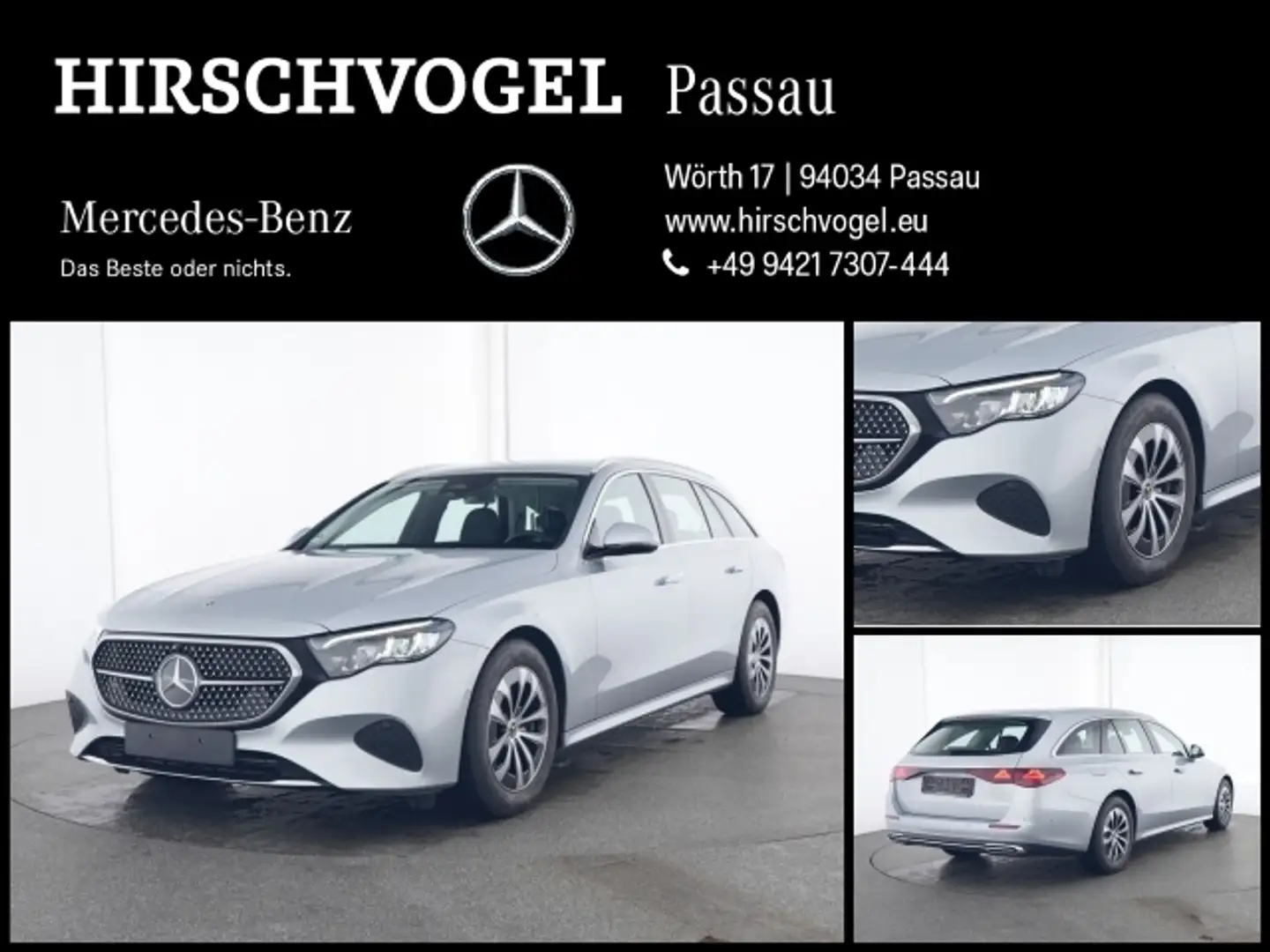 Mercedes-Benz E 220 d AVANTGARDE+AHK+DISTRON+KEYLESS+MBUX+LED Silber - 1