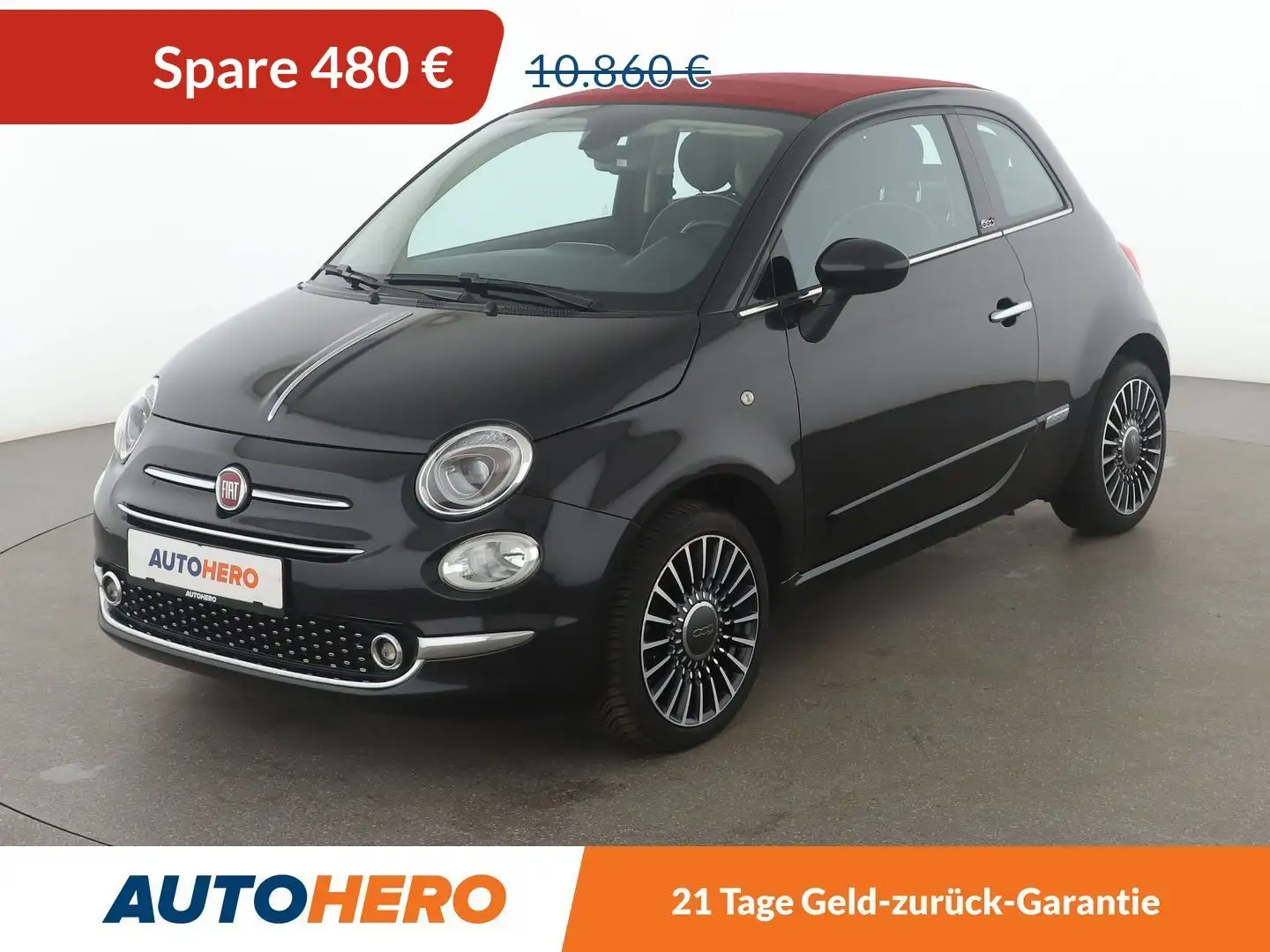 Fiat 500C 0.9 Lounge*AUTOMATIK*CABRIO*PDC*KLIMA* Schwarz - 1