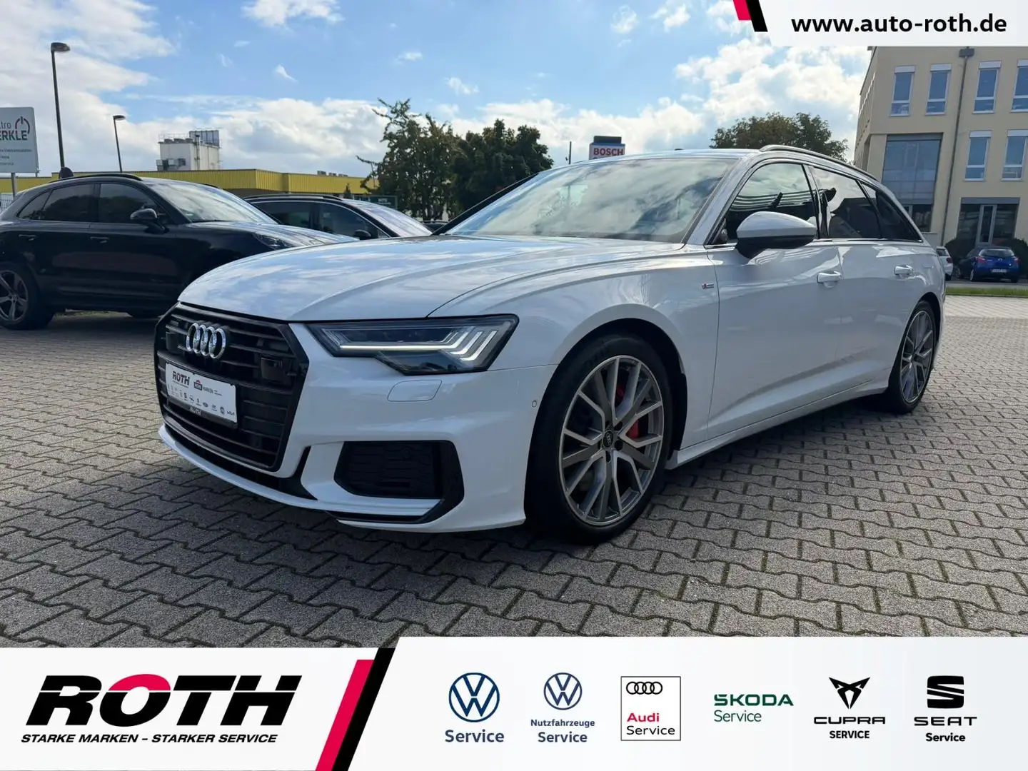 Audi A6 Avant 55 eTFSI S-Line *Matrix*AHK*Kamera*HuD* Blanc - 1