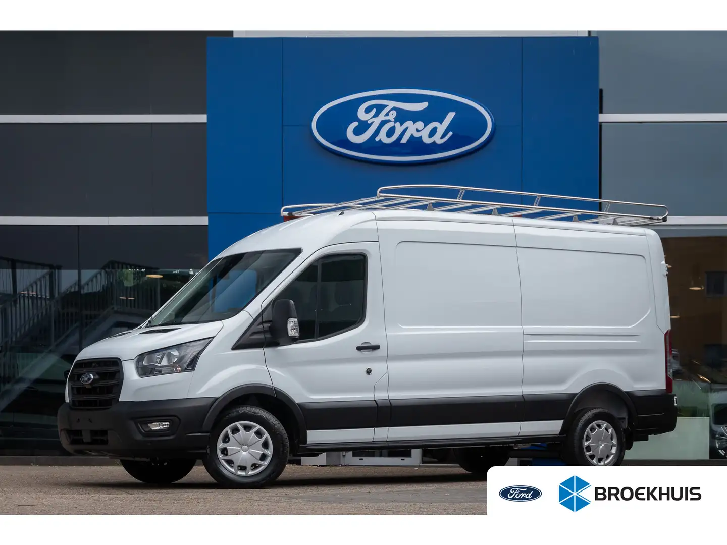 Ford Transit 330 2.0 TDCI 130 pk L3H2 Trend € 8.516,- voorraadv Wit - 1