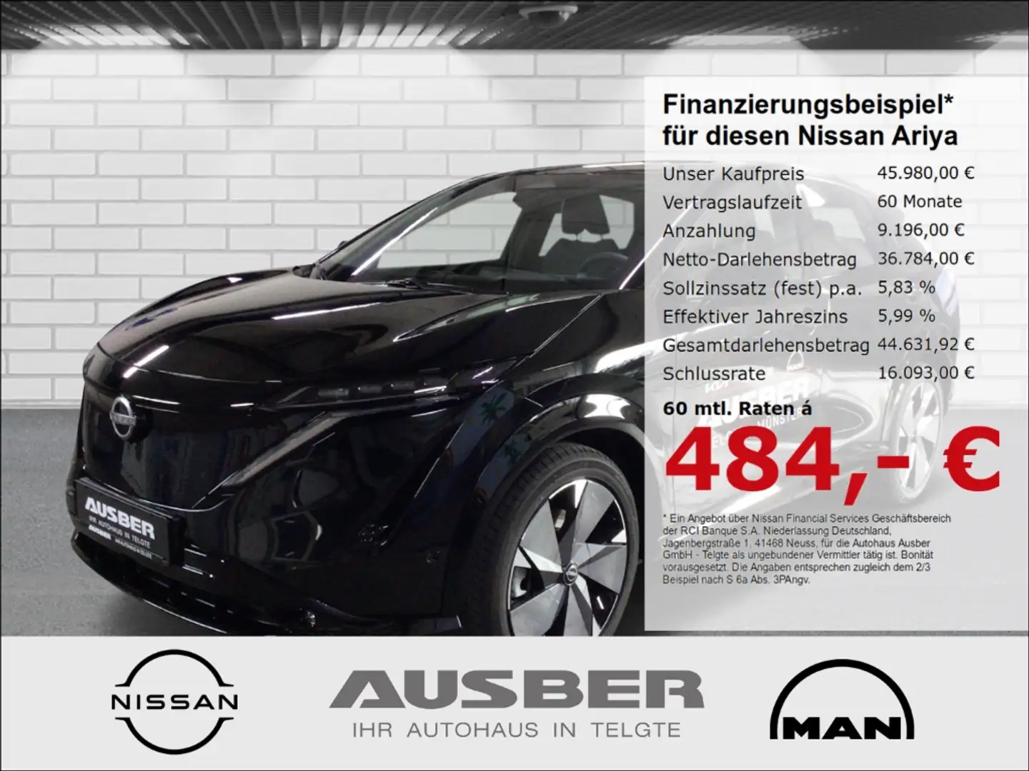 Nissan Ariya Evolve Pack e-4orce 20Zoll LM 87kWh Noir - 1