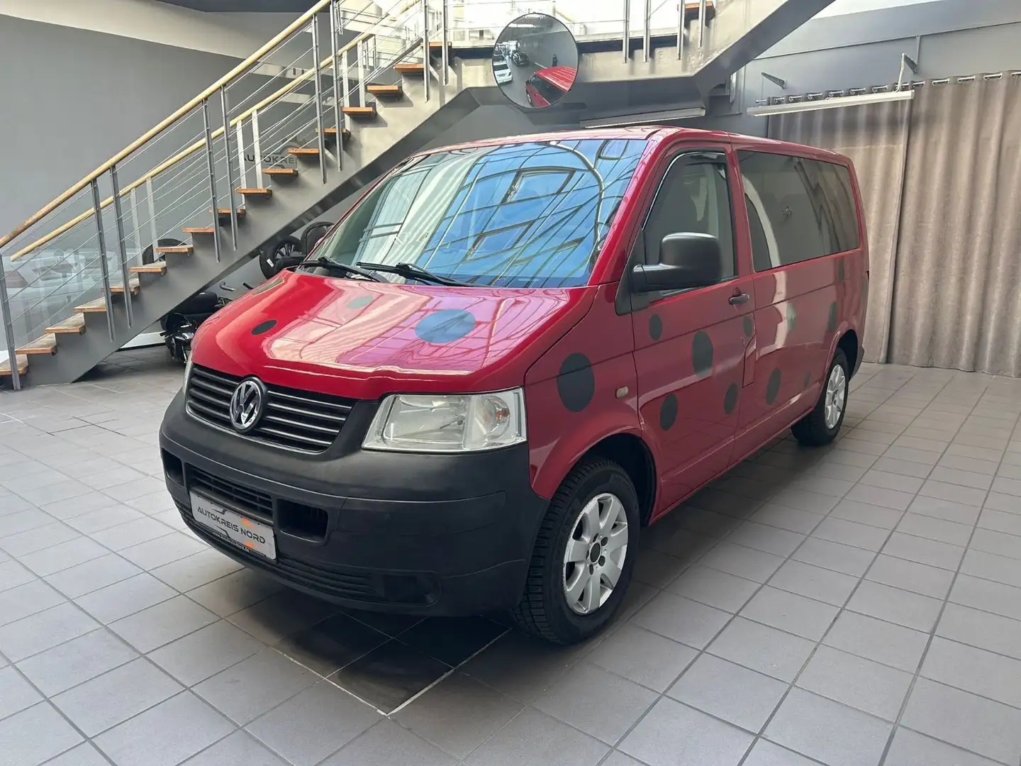 Volkswagen T5 Transporter Kombi 1.9 TDI + HU 06.2026+KLIMA+ Rot - 2
