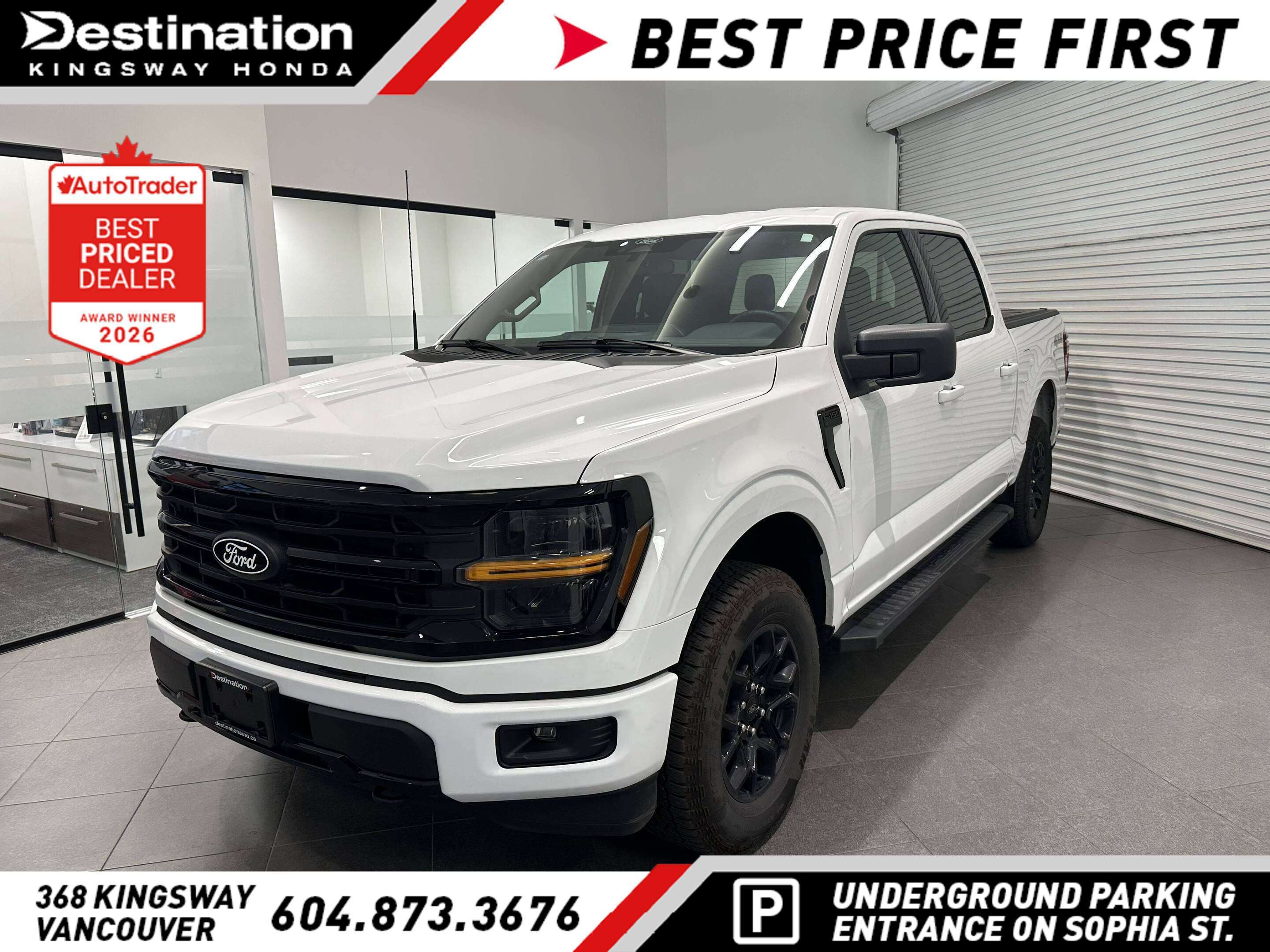 White 2025 Ford F-150 Pickup Truck Four-Wheel Drive Automatic