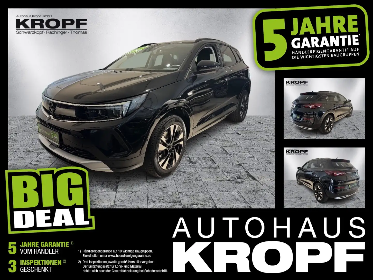 Opel Grandland 1.2 T. Ult ab 2,99% LED+Navi+SHZ+360+LM Schwarz - 1