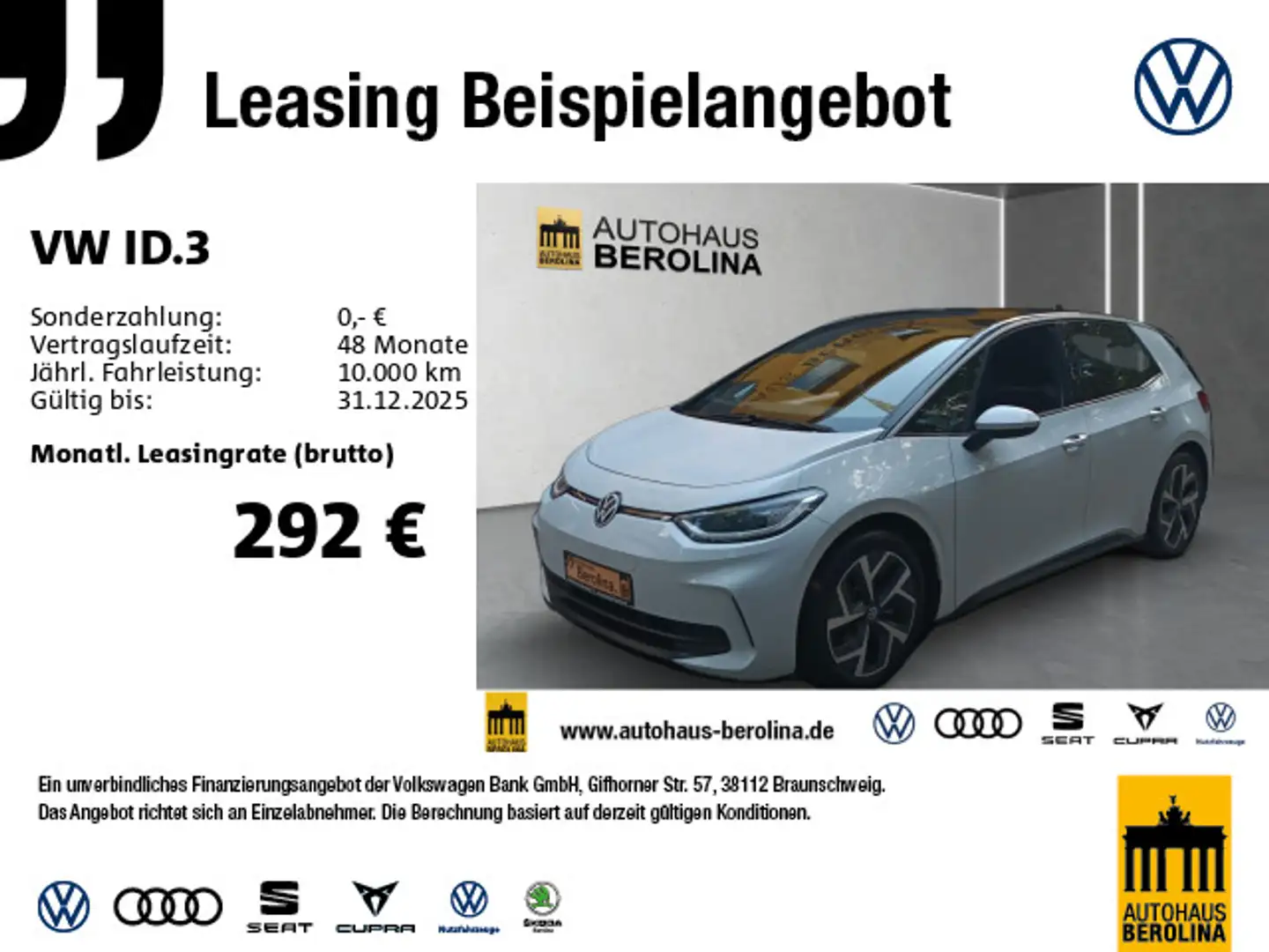 Volkswagen ID.3 Pro *WärmeP*R-KAM*ACC*19"*SHZ* Weiß - 1