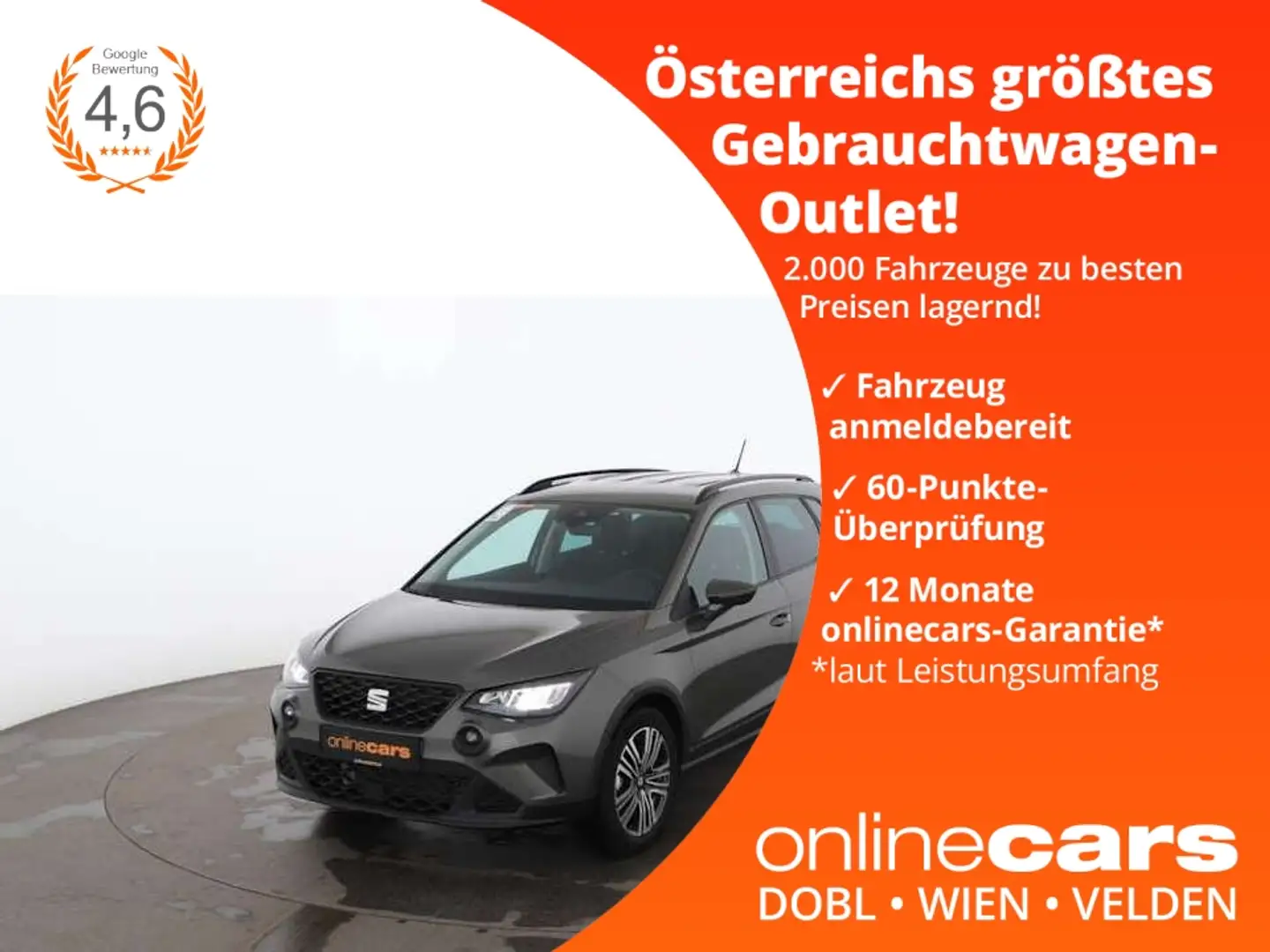 SEAT Arona 1.0 TSI Style LED NAVI LANE-ASSIST TEMP Grey - 1