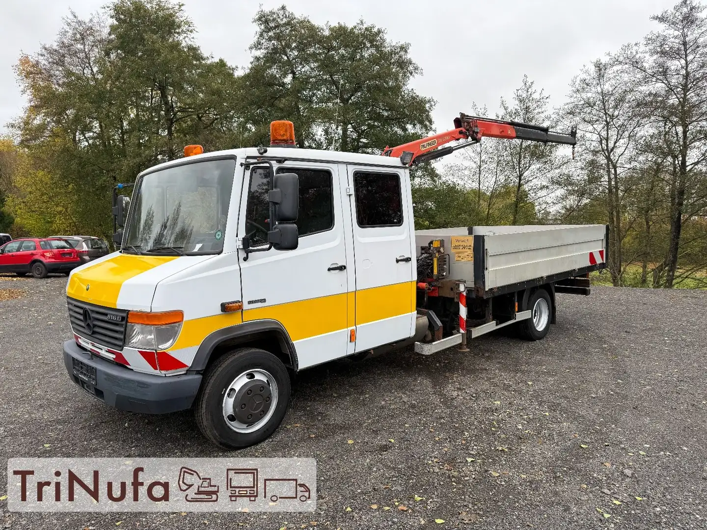 Mercedes-Benz Vario 816 D | DoKa | Pritsche | Kran | Wit - 2