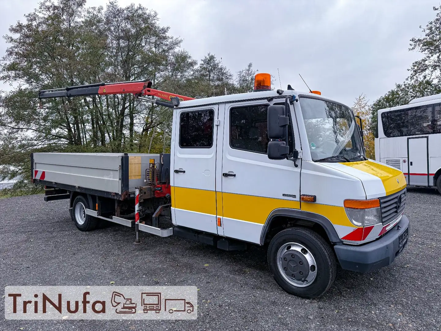 Mercedes-Benz Vario 816 D | DoKa | Pritsche | Kran | Wit - 1