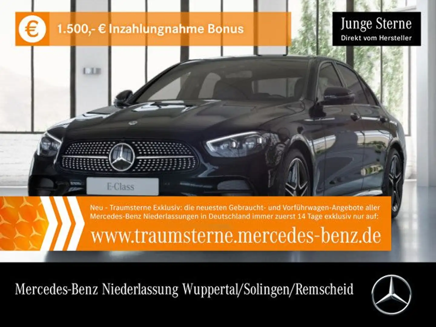 Mercedes-Benz E 220 d AMG+NIGHT+360+MULTIBEAM+STHZG+FAHRASS+9G Schwarz - 1