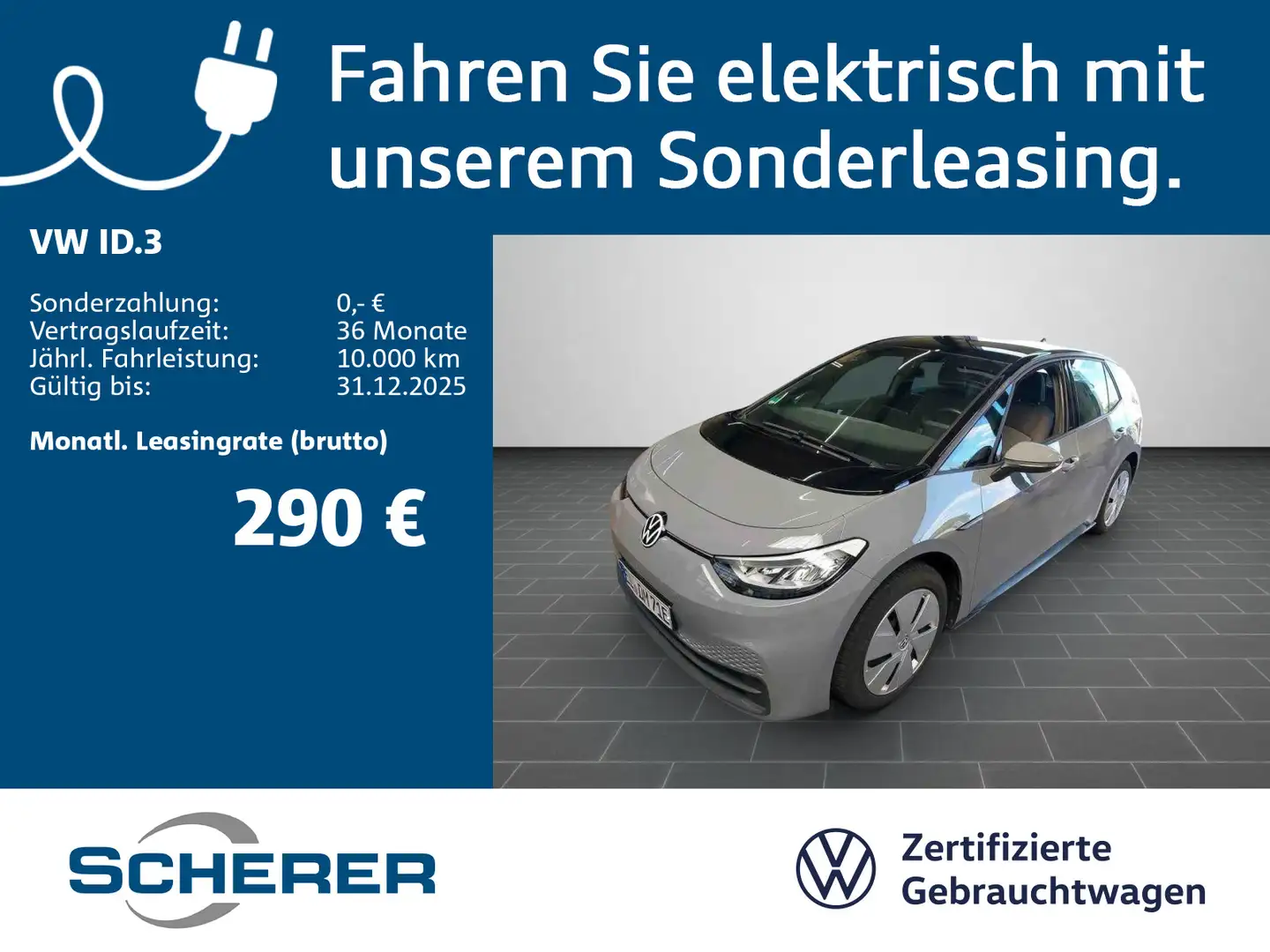 Volkswagen ID.3 Pure Performance  45 kWh NAVI/LED/PDC/Sitzh Grau - 1