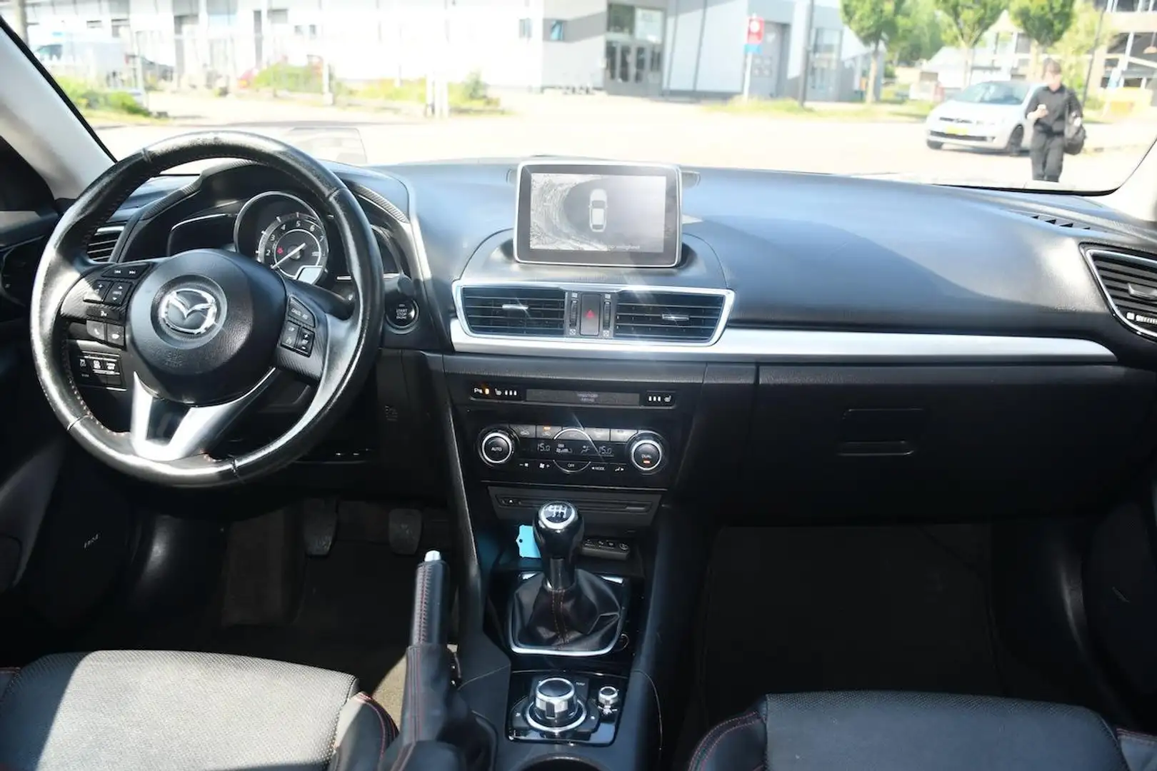 Mazda 3 2.0 GT-M Clima|Cruise|Headup|NAVI|Leder|DealerOH! Zwart - 2
