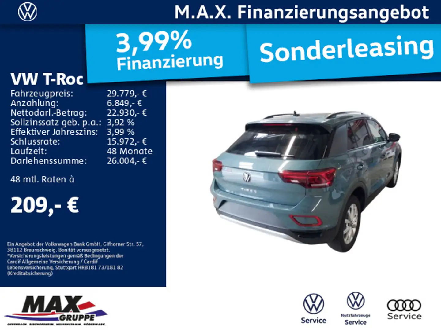 Volkswagen T-Roc 1.5 TSI STYLE LED+KAMERA+PANO+AHK+DCP+APP+ Blauw - 1
