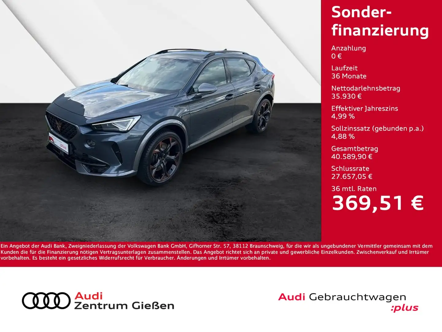 CUPRA Formentor 2.0 TSI DSG 4Drive VZ Matrix-LED Pano Grau - 1