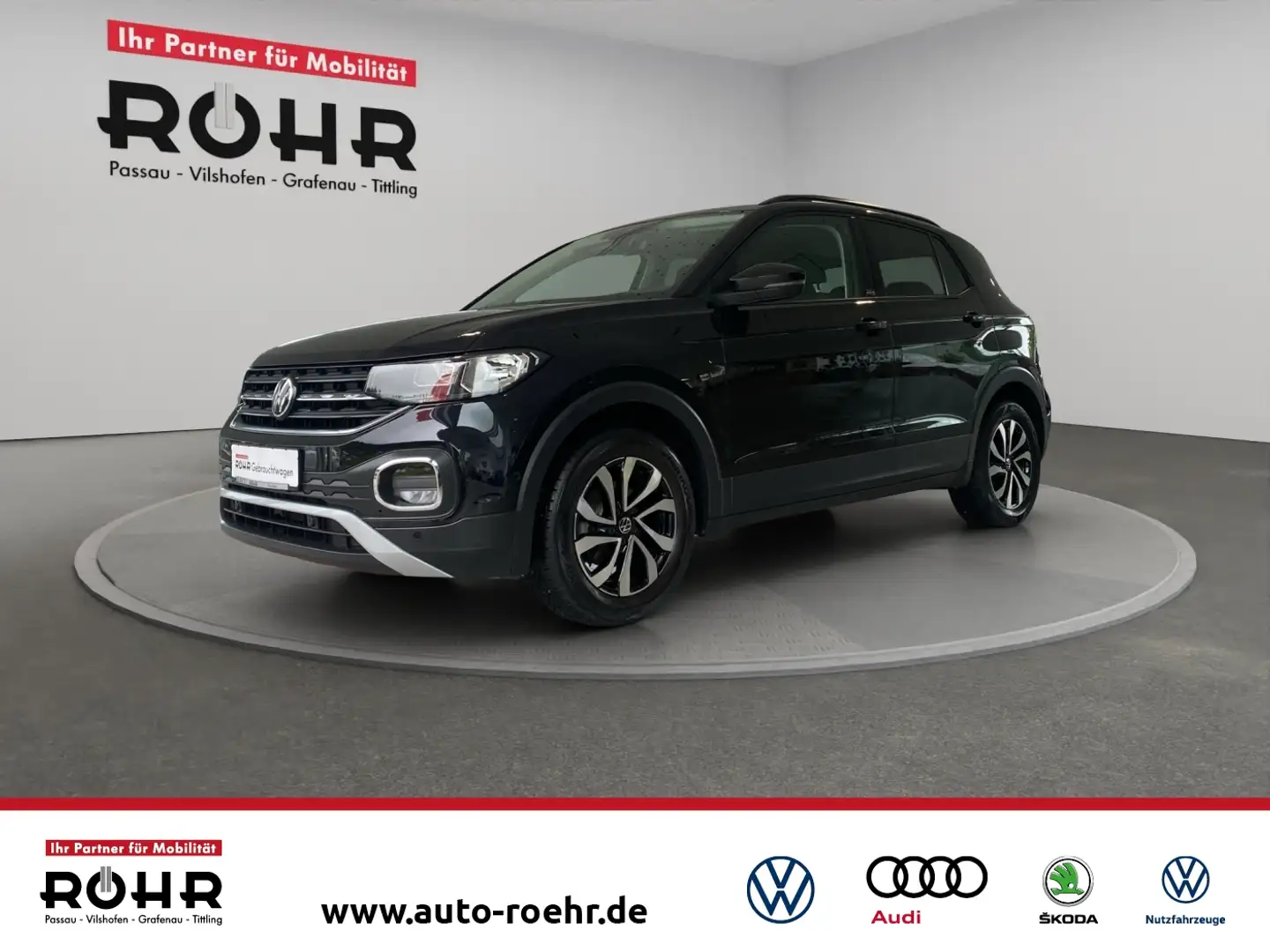 Volkswagen T-Cross Active (ACC.PDC.NAVI.DAB.SHZ) 1.0 TSI Schwarz - 1