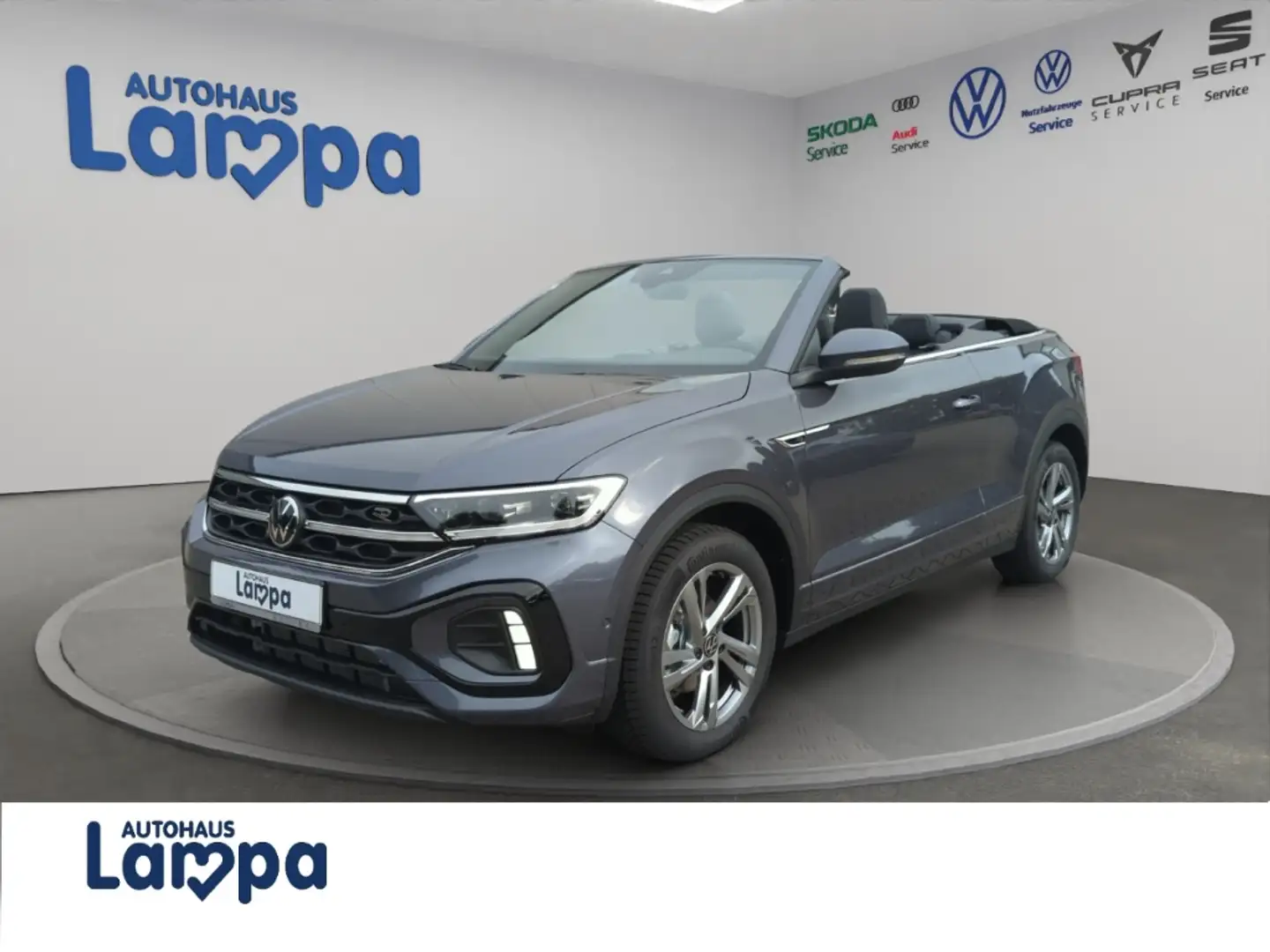 Volkswagen T-Roc Cabriolet R-Line 1.5 TSI DSG AHK,RFK,SHZ,MFL,MATRI Grau - 1