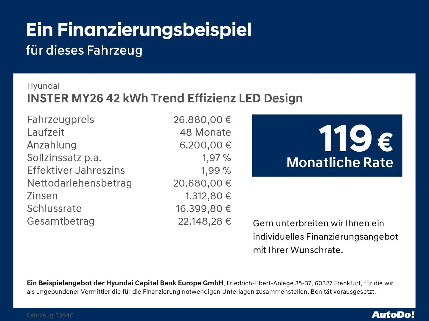 Hyundai Inster MY26 42 kWh Trend Effizienz LED Design Navi Pomarańczowy - 2