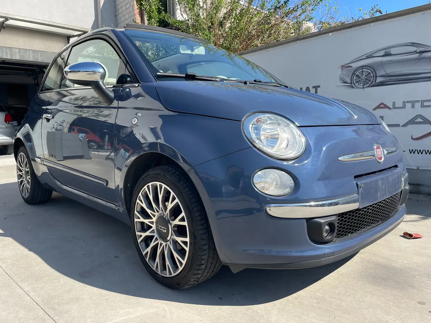 Fiat 500C 1.2i Lounge Cabriolet Clim Pdc Prix 4990 Ttc !!! Bleu - 1