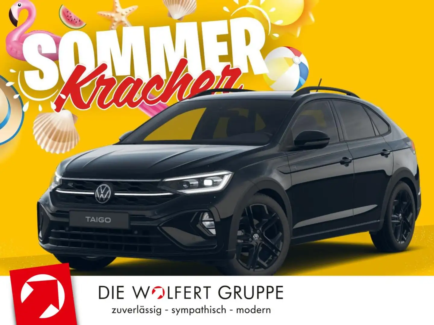 Volkswagen Taigo R-Line 1,0 TSI OPF (116 PS) DSG*AHK*NAVI*WINTERRÄD Schwarz - 1