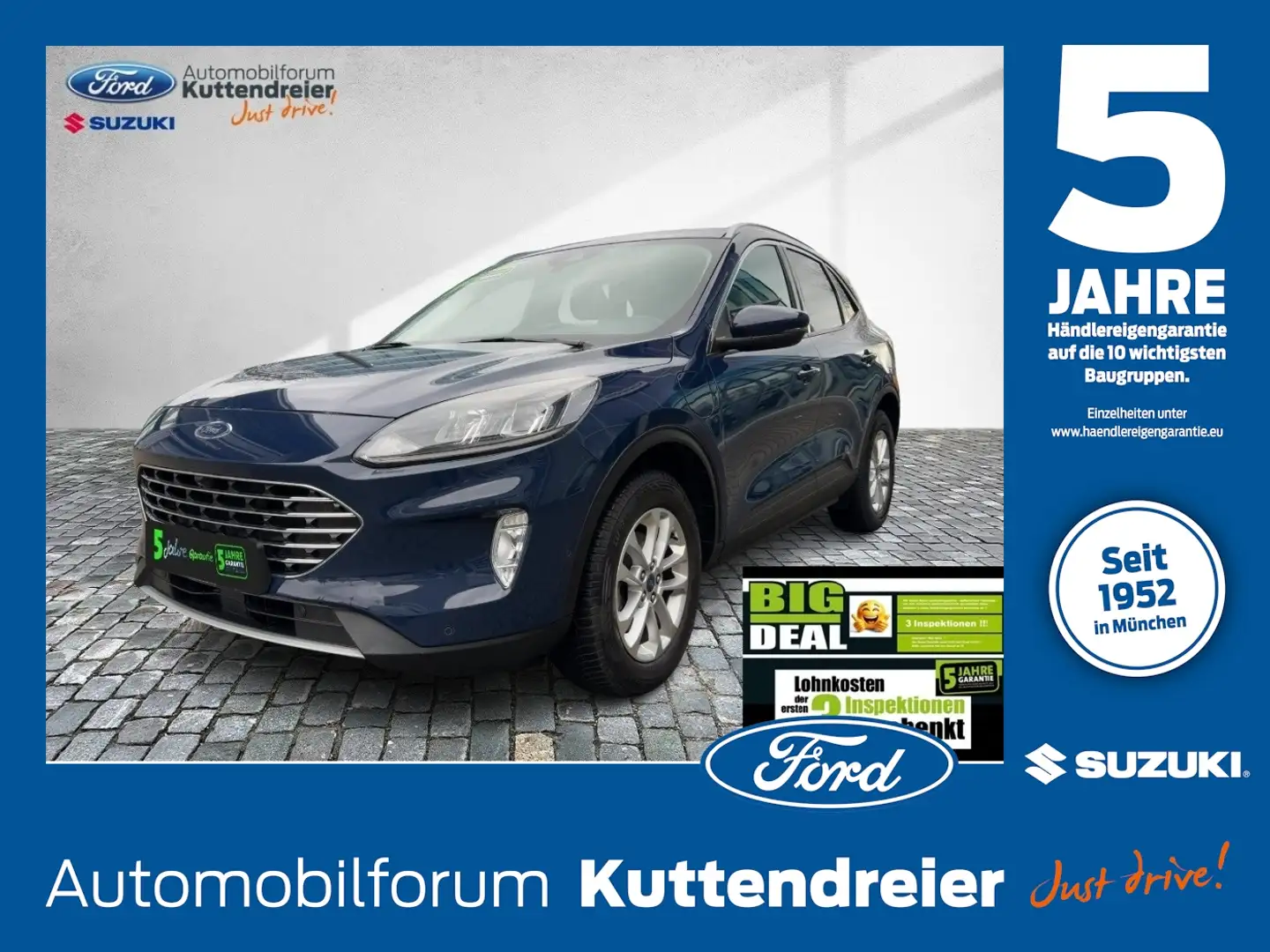 Ford Kuga PHEV Titanium Navi 2xKamera 2xPDC Sitzheiz. Bleu - 1