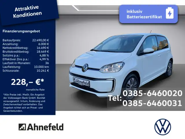 Volkswagen e-up! Edition 61 kW 83 PS 32,3 kWh 1-Gang-Automatik
