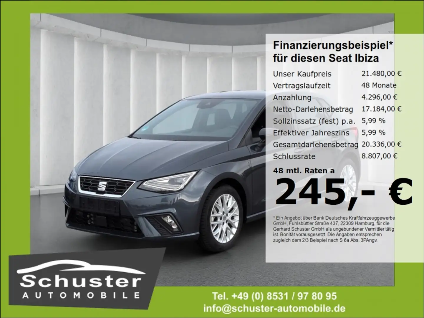 SEAT Ibiza FR 1.0TSI*DSG Voll-LED Navi R-Kam digCockp Gris - 1